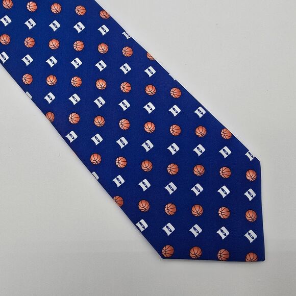 Duke Blue Devils Basketball Men's Silk Tie Blue 3.5x60 - Picture 1 of 6